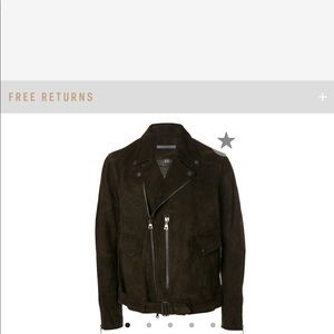 John Varvatos Goat Suede Biker Jacket